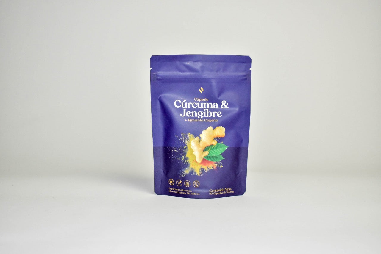 Cápsulas de Cúrcuma & Jengibre + Pimienta